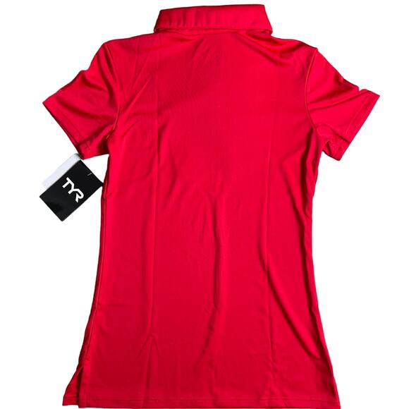 TYR Women's Alliance Coaches Polo Shirt - Red - TPOLCF6A - Size XS - $40 - Picture 3 of 8